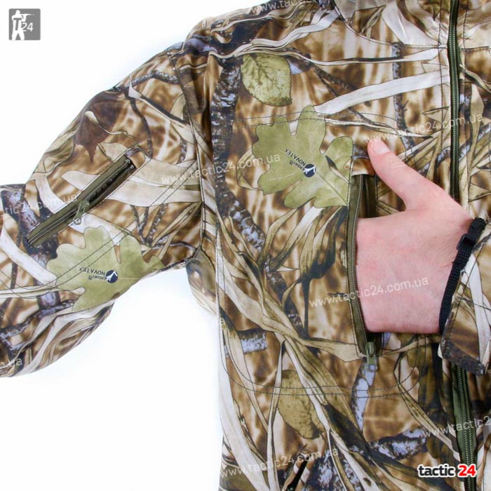 Камуфляжный Костюм (812) "Светлый камыш" водоотталкивающий Дюспо с начесом на змейках в военторг tactic24.com.ua