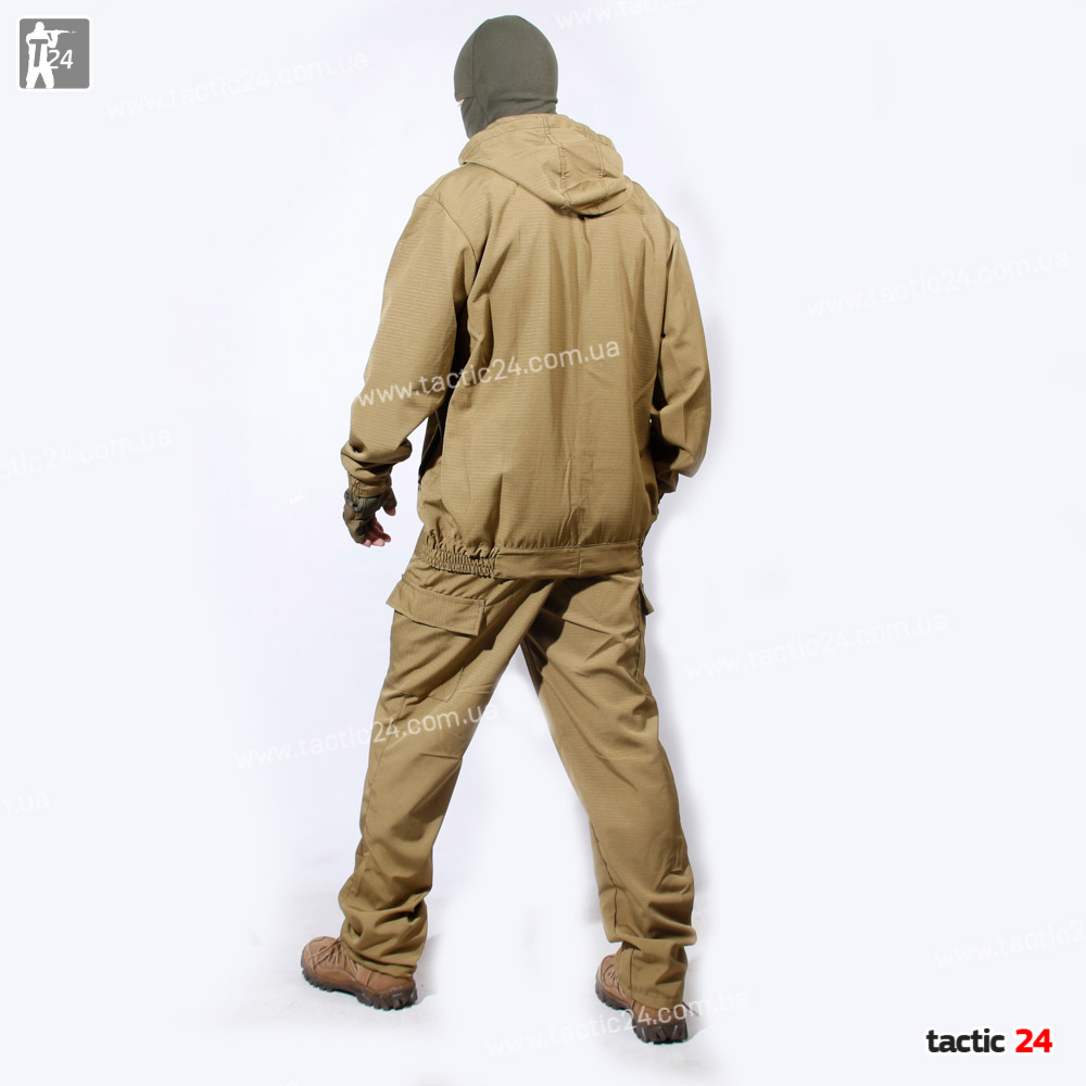 Камуфляж спорт с капюшеном Койот РипСтоп в военторг tactic24.com.ua