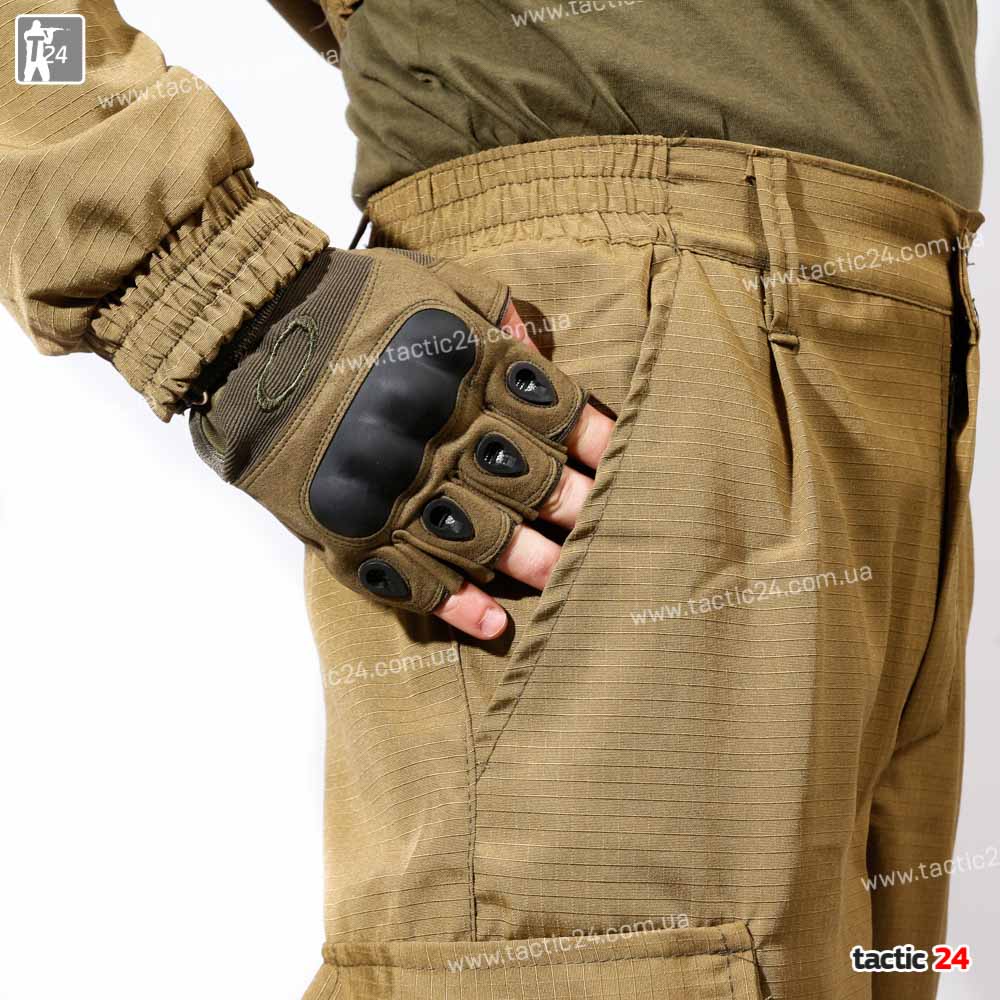 Камуфляж спорт с капюшеном Койот РипСтоп в военторг tactic24.com.ua