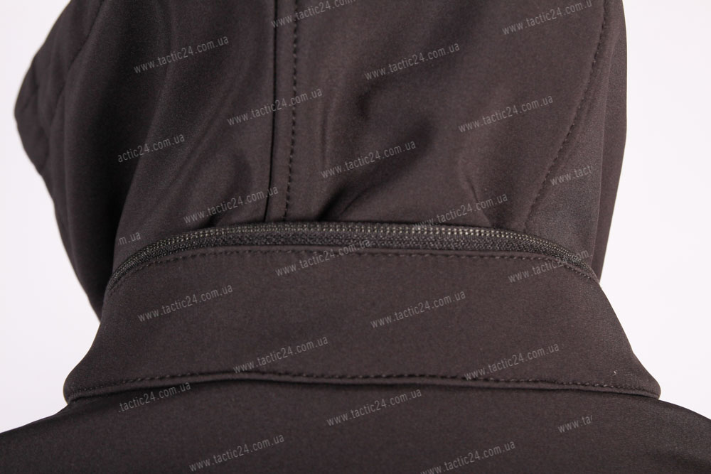 Куртка Softshell с отстегивающимся капюшономЧерный  в военторг tactic24.com.ua