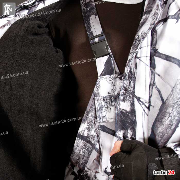 Зимний камуфляж (112) мембранный полукомбинезоны Белый клен  в военторг tactic24.com.ua