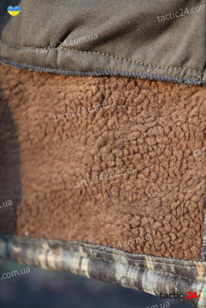 Зимний камуфляжный (112)  костюм с начесом Шерст Мембранный + полукомбинезоны Дуб ,  в военторг tactic24.com.ua