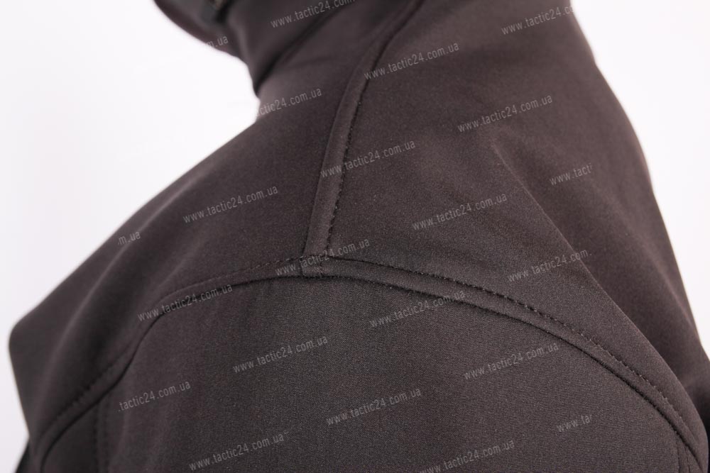 Куртка Softshell с отстегивающимся капюшономЧерный  в военторг tactic24.com.ua