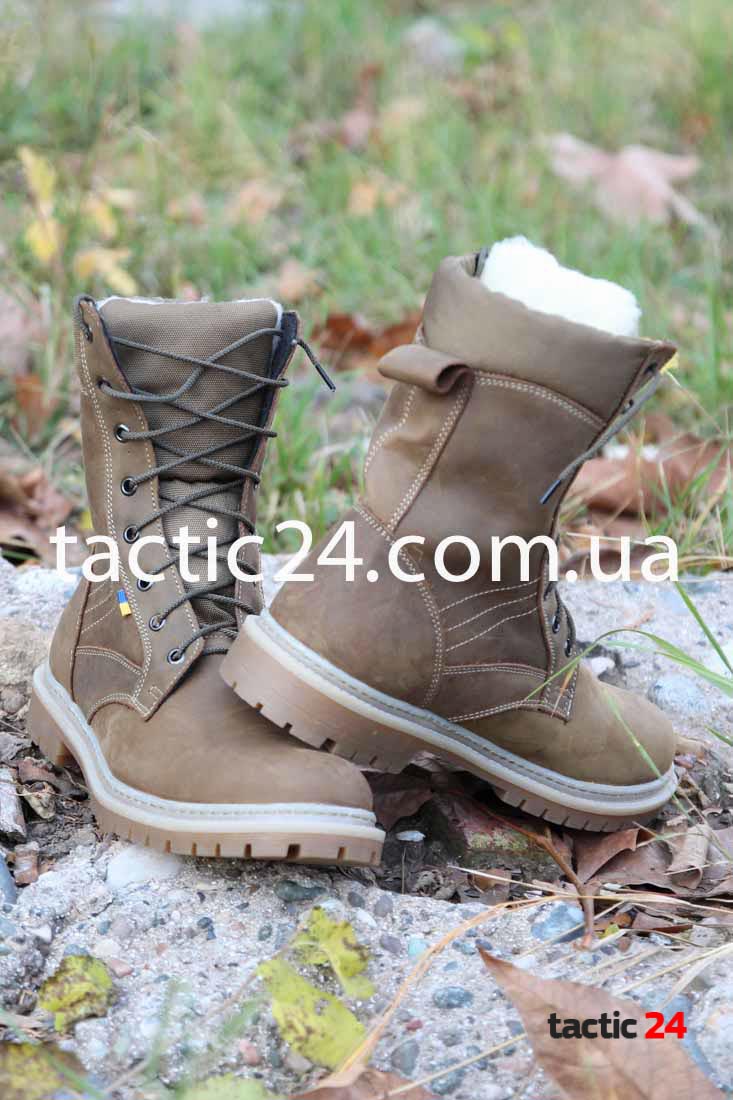 Зимние берцы (851) Олива НАТО шерсть "Старый вездеход" в военторг tactic24.com.ua