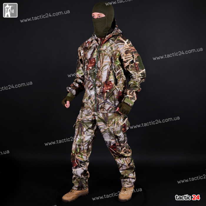 Камуфляжный Костюм Охота-Рыбалка (112) "Камыш Темный" Пошив как софтшел в военторг tactic24.com.ua