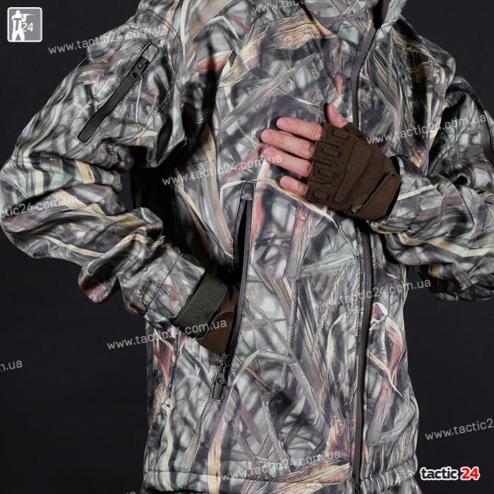 Камуфляжный Костюм Охота-Рыбалка (112) "Светлый камыш" Пошив как софтшел в военторг tactic24.com.ua