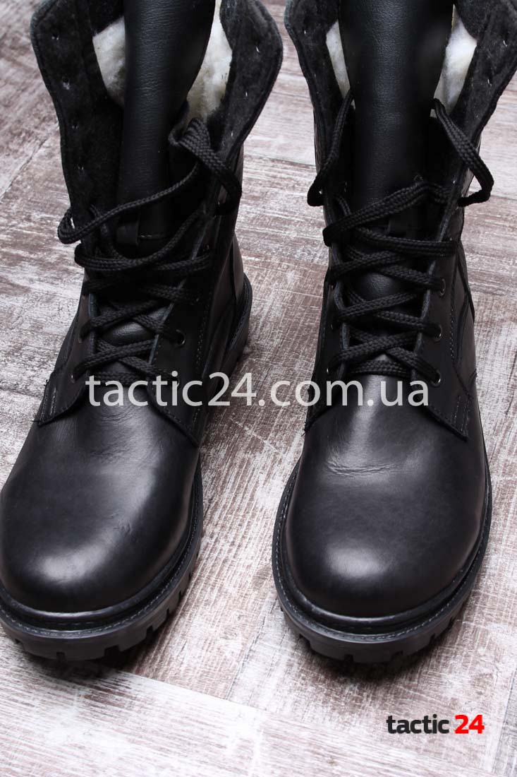 Зимние берцы Черный (TOP) Нато Шерсть "Торнадо" в военторг tactic24.com.ua