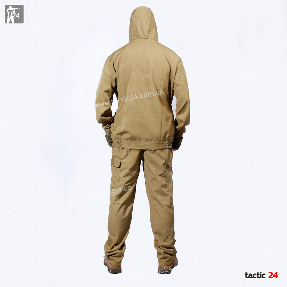 Камуфляж спорт с капюшеном Койот РипСтоп в военторг tactic24.com.ua