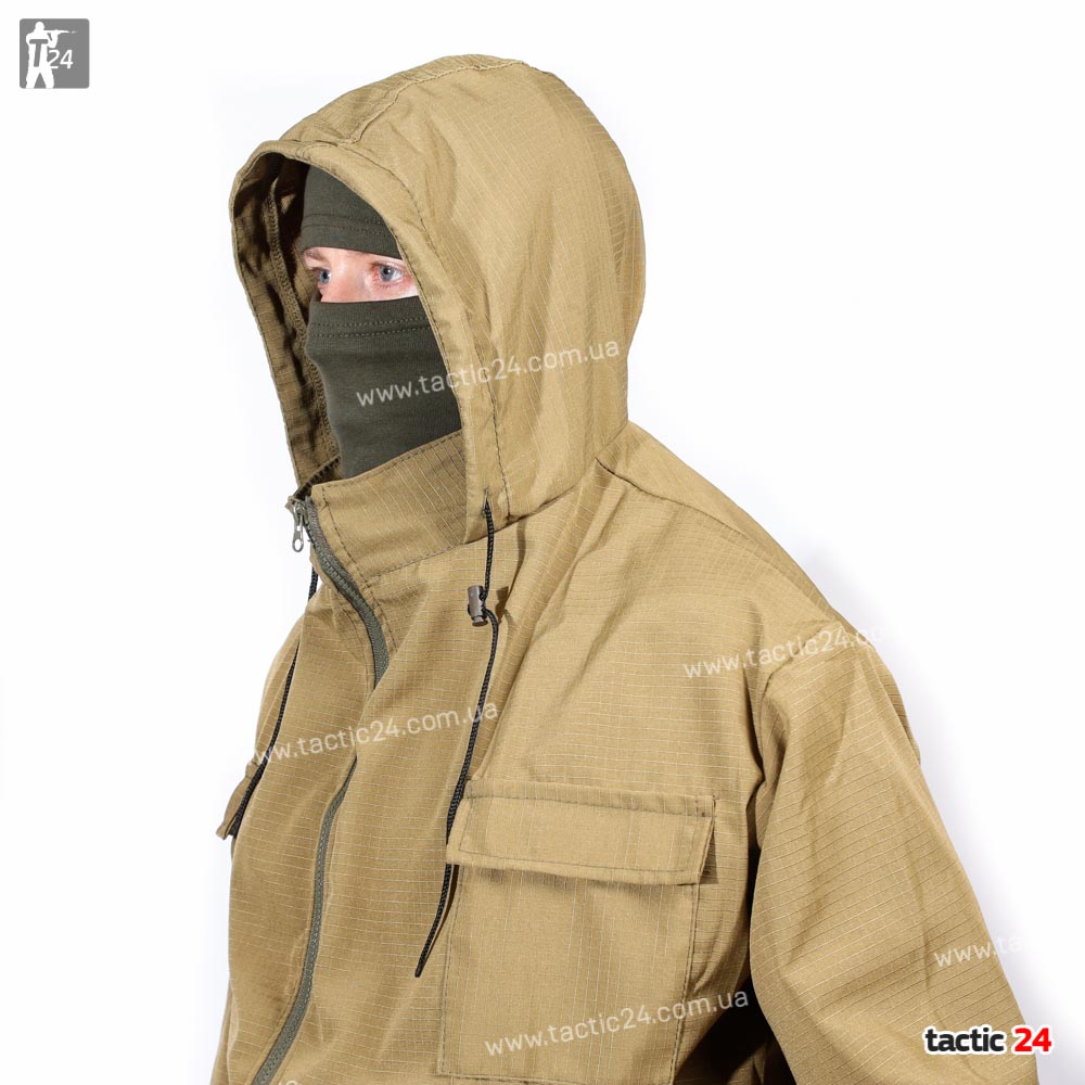 Камуфляж спорт с капюшеном Койот РипСтоп в военторг tactic24.com.ua