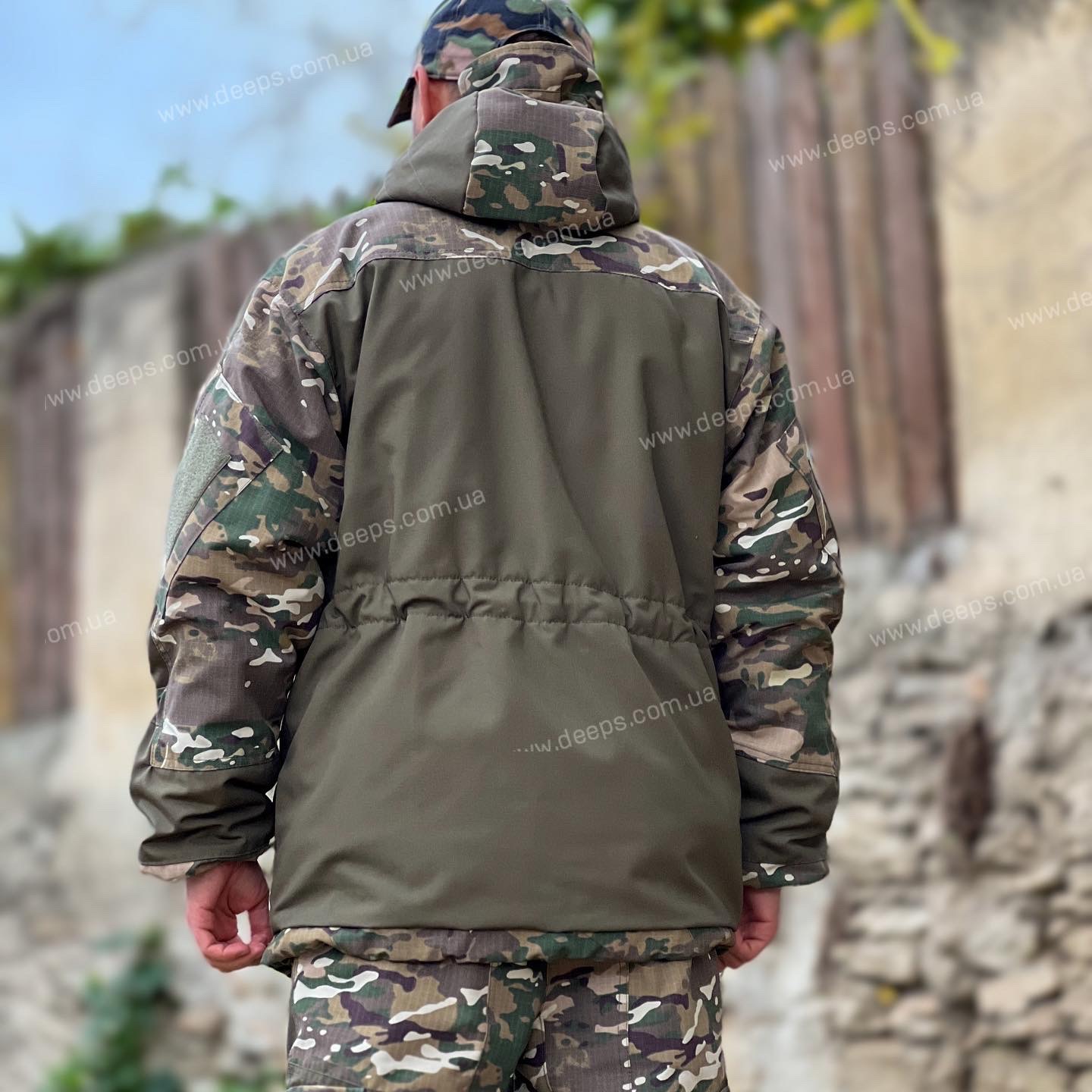 Утеплений Костюм Горка на флісі Мультикам / Хакі водовідштовхуючий в военторг tactic24.com.ua