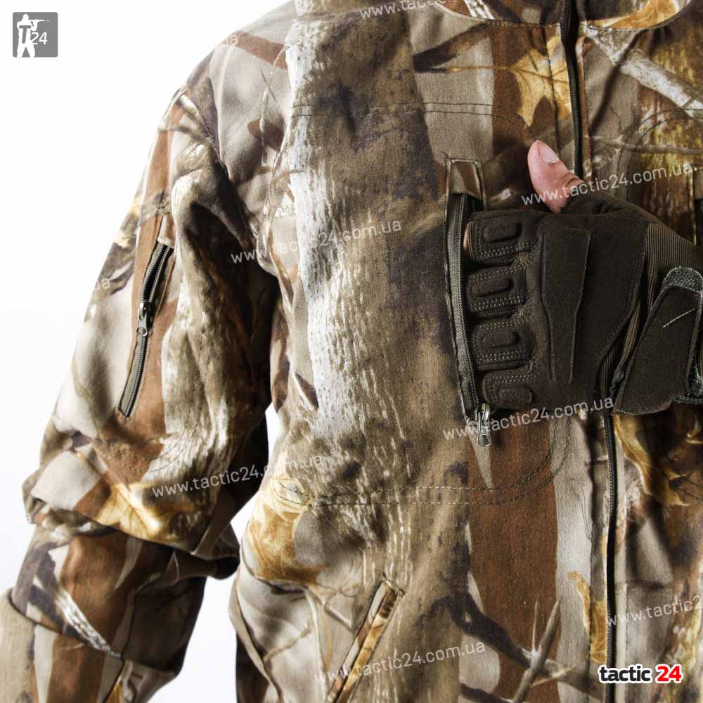 Камуфляж (812) Дубок Темный Желтый лист - Карманы на змейках в военторг tactic24.com.ua