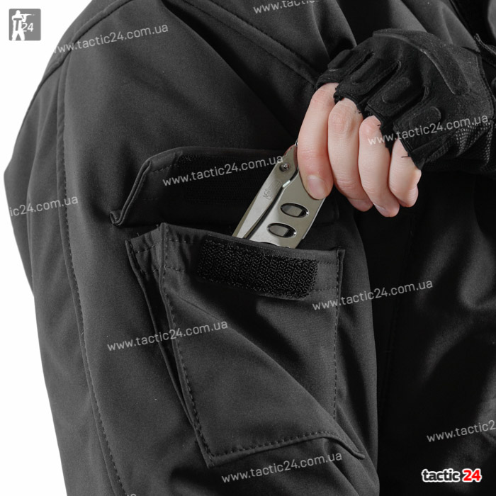 Зимний камуфляж (112) Hardshell   Черный  в военторг tactic24.com.ua
