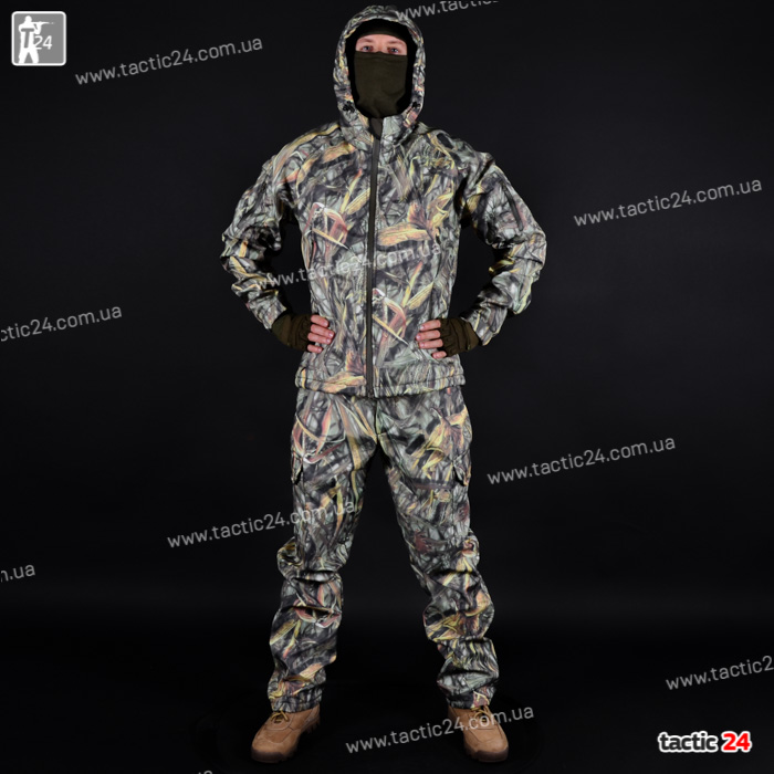 Камуфляжный Костюм Охота-Рыбалка (112) "Светлый камыш" Пошив как софтшел в военторг tactic24.com.ua