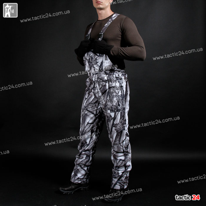 Зимний камуфляж (112) мембранный полукомбинезоны Белый клен  в военторг tactic24.com.ua