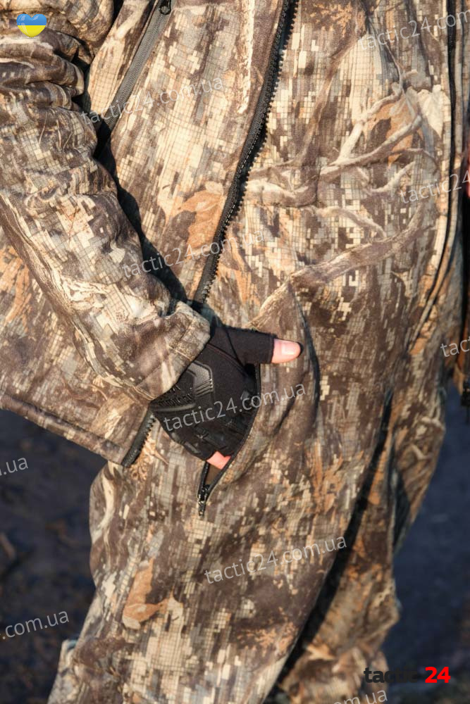 Зимний камуфляжный (112)  костюм с начесом Шерст Мембранный + полукомбинезоны Дуб ,  в военторг tactic24.com.ua