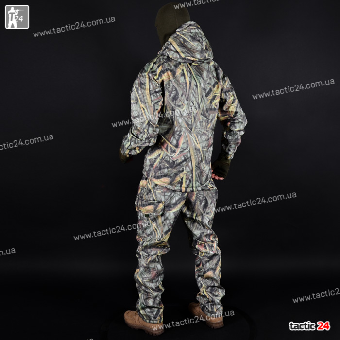 Камуфляжный Костюм Охота-Рыбалка (112) "Светлый камыш" Пошив как софтшел в военторг tactic24.com.ua