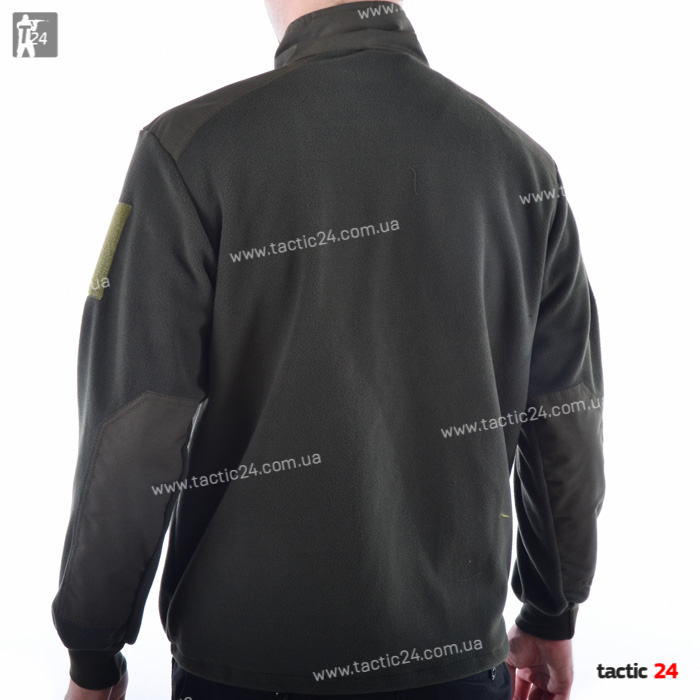 Флисовая кофта с карманами и прорезным на груди 2017 Олива в военторг tactic24.com.ua