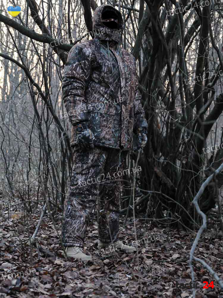 Зимний камуфляжный костюм Мембранный + полукомбинезоны Темный камыш ,  в военторг tactic24.com.ua