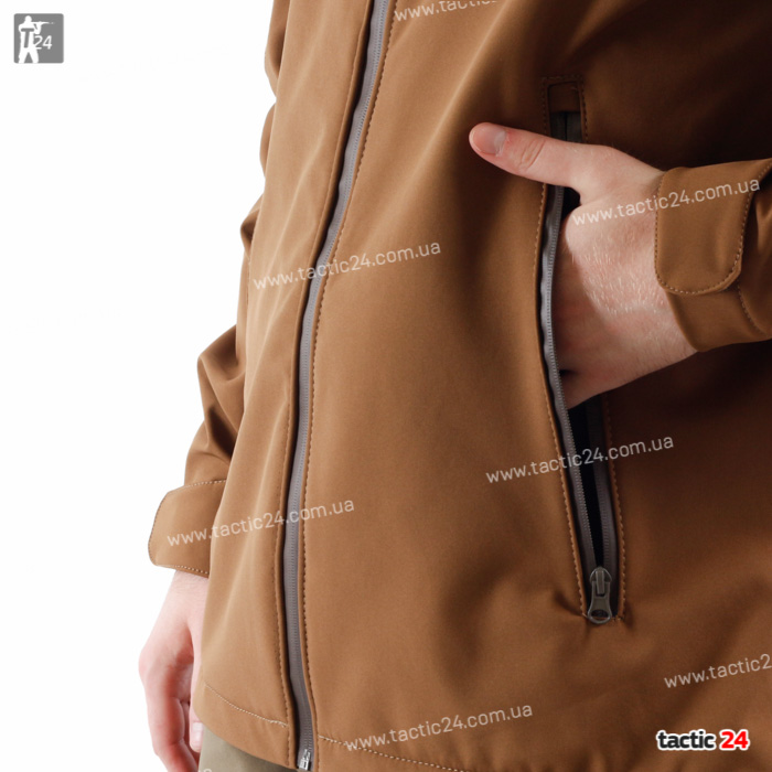 Куртка тактическая Softshell Койот Тан в военторг tactic24.com.ua