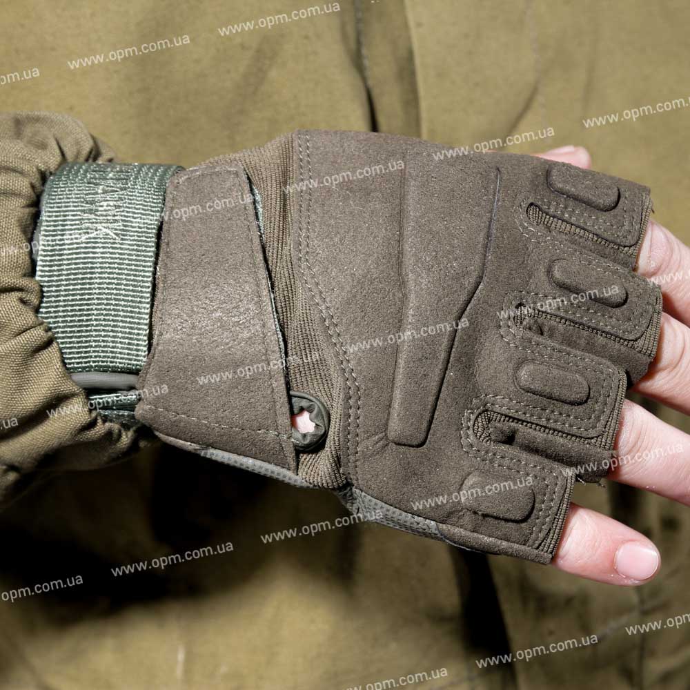 Тактические перчатки Беспалые Black Hawk койот в военторг tactic24.com.ua