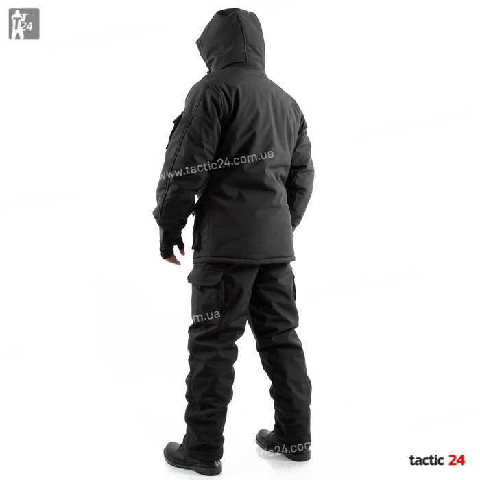 Зимний камуфляж (112) Hardshell   Черный  в военторг tactic24.com.ua