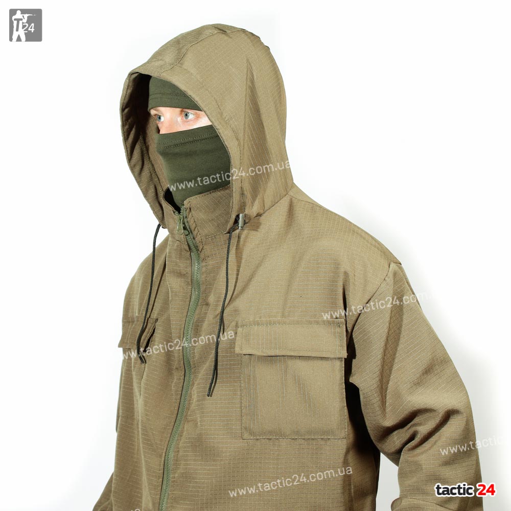 Камуфляж спорт с капюшеном Олива РипСтоп в военторг tactic24.com.ua