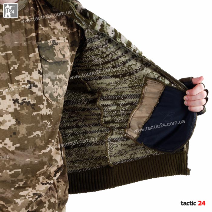 Офицерский свитер на змейке "Уставной Украина" в военторг tactic24.com.ua