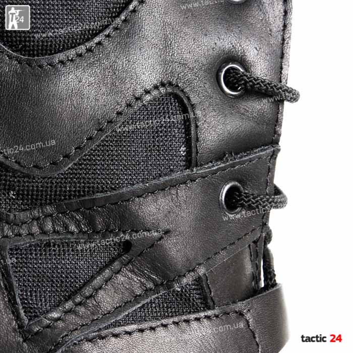 Зимние берцы Милтекс на шерсти Черные кожа глаткая в военторг tactic24.com.ua