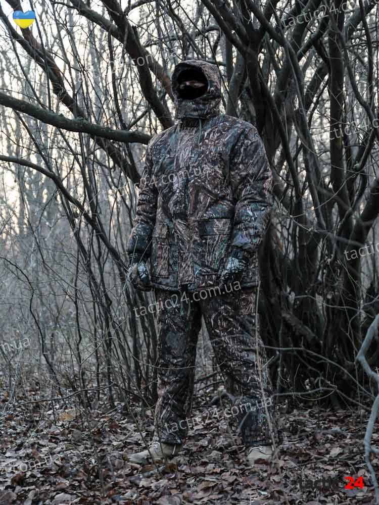 Зимний камуфляжный костюм Мембранный + полукомбинезоны Темный камыш ,  в военторг tactic24.com.ua