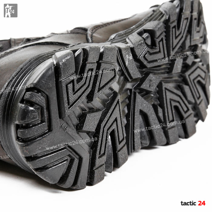 Зимние берцы Милтекс на шерсти Черные кожа глаткая в военторг tactic24.com.ua