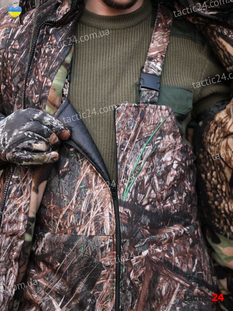 Зимний камуфляжный костюм Мембранный + полукомбинезоны Темный камыш ,  в военторг tactic24.com.ua