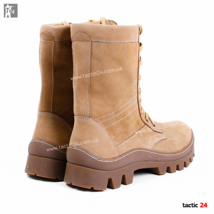 Берцы летние теплый Песок цельнокожанные "Треки" в военторг tactic24.com.ua
