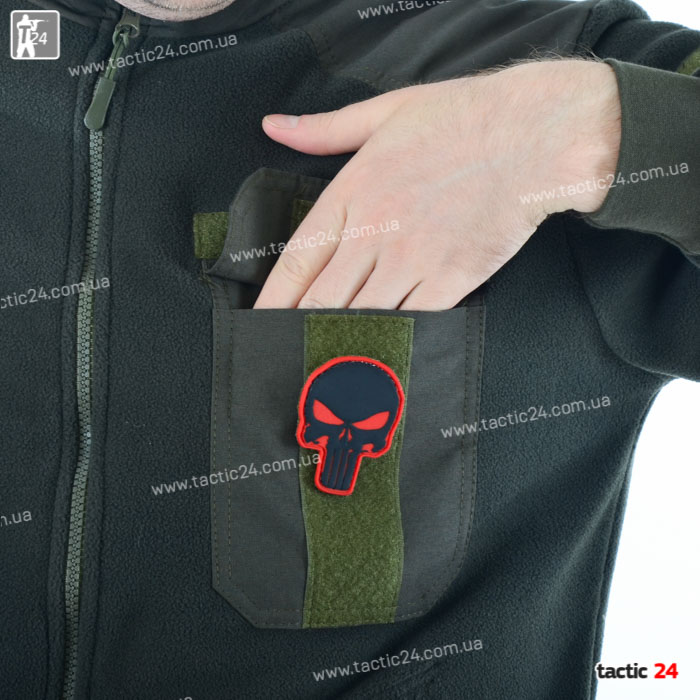 Флисовая кофта с карманами и прорезным на груди 2017 Олива в военторг tactic24.com.ua