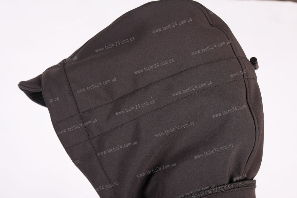 Куртка Softshell с отстегивающимся капюшономЧерный  в военторг tactic24.com.ua