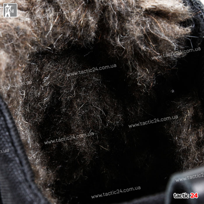 Зимние берцы Милтекс на шерсти Черные кожа глаткая в военторг tactic24.com.ua