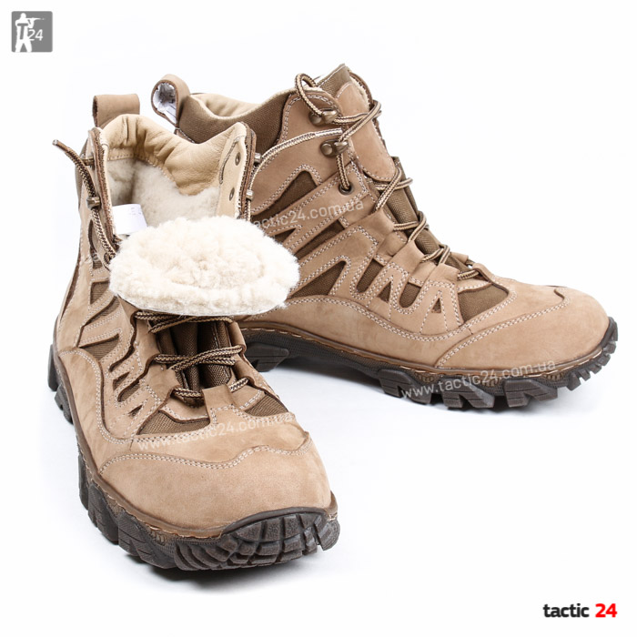 Зимові берці получеревики Мілтекс Хакі Коричневі в военторг tactic24.com.ua