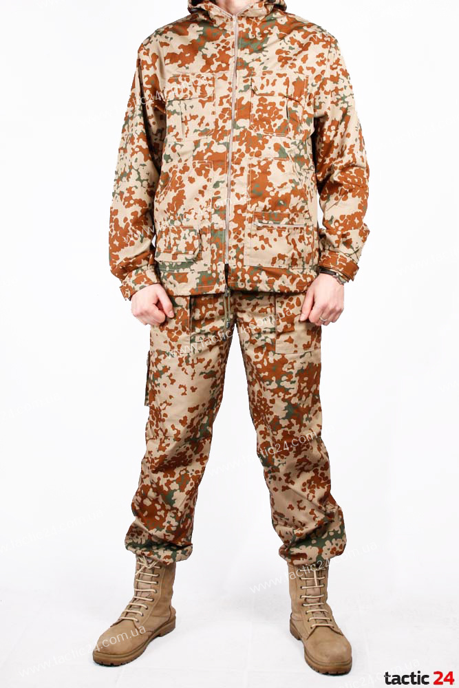 Камуфляж спорт с капюшеном Bundeswehr Tropentarn (Пустыня) с сеткой внутри - хлопок ,  в военторг tactic24.com.ua