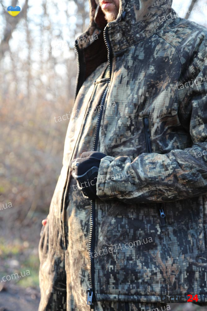 Зимний камуфляжный (112)  костюм с начесом Шерст Мембранный + полукомбинезоны Дуб ,  в военторг tactic24.com.ua