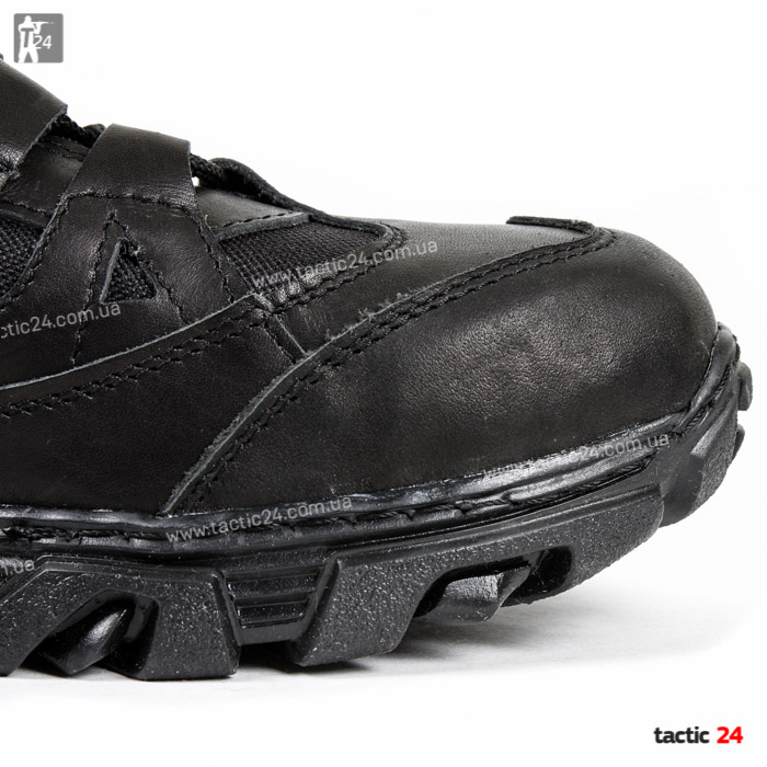 Зимние берцы Милтекс на шерсти Черные кожа глаткая в военторг tactic24.com.ua