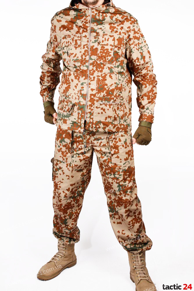 Камуфляж спорт с капюшеном Bundeswehr Tropentarn (Пустыня) с сеткой внутри - хлопок ,  в военторг tactic24.com.ua