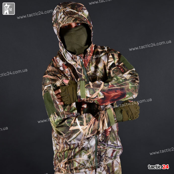 Камуфляжный Костюм Охота-Рыбалка (112) "Камыш Темный" Пошив как софтшел в военторг tactic24.com.ua
