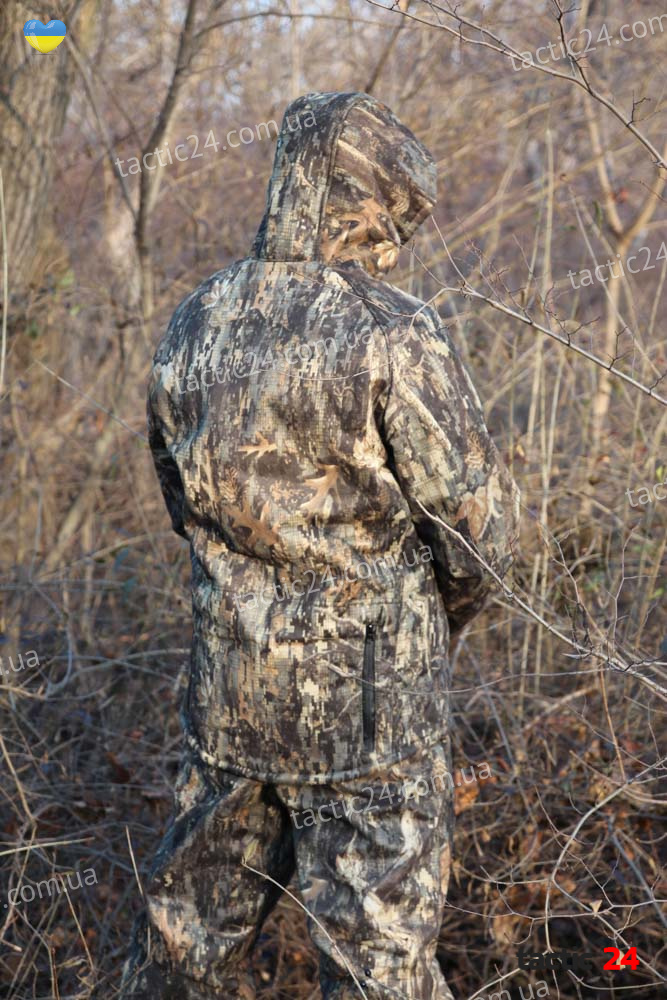 Зимний камуфляжный (112)  костюм с начесом Шерст Мембранный + полукомбинезоны Дуб ,  в военторг tactic24.com.ua
