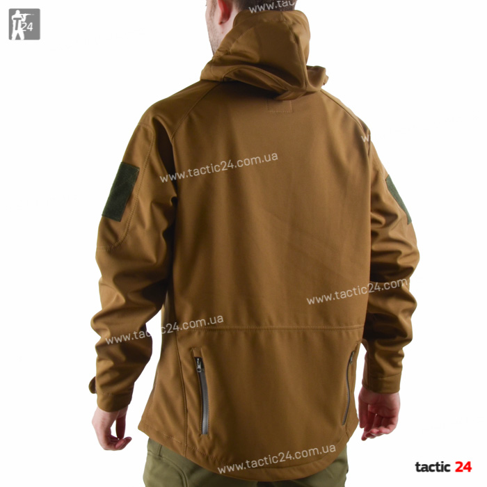 Куртка тактическая Softshell Койот Тан в военторг tactic24.com.ua