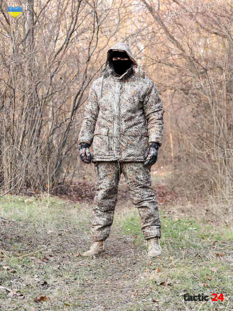 Зимовий камуфляжний костюм Парка + полукомбінезон Світлий очерет в военторг tactic24.com.ua
