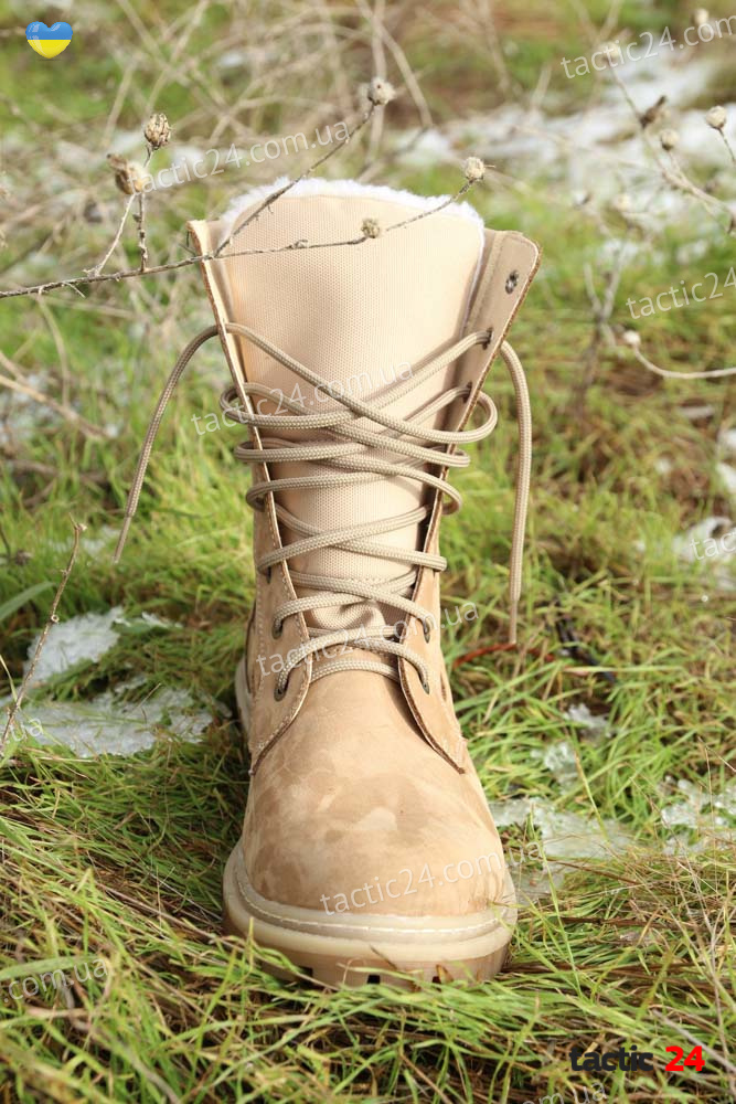 Зимние берцы теплый Песок ( 100 ) НАТО шерсть "Алпина" Образец в военторг tactic24.com.ua