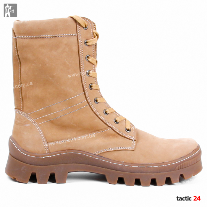Берцы летние теплый Песок цельнокожанные "Треки" в военторг tactic24.com.ua
