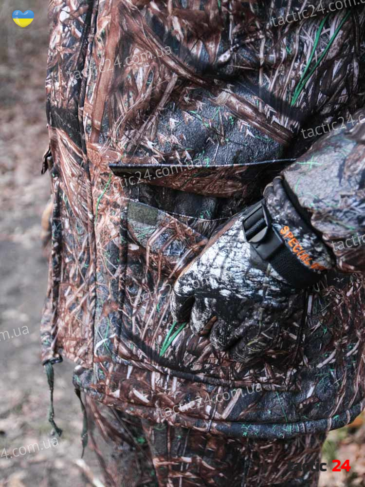 Зимний камуфляжный костюм Мембранный + полукомбинезоны Темный камыш ,  в военторг tactic24.com.ua