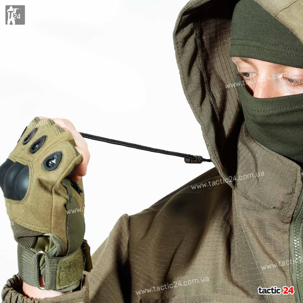 Камуфляж спорт с капюшеном Олива РипСтоп в военторг tactic24.com.ua