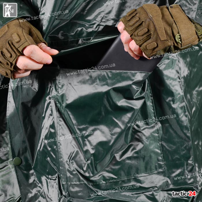 Дождевик Плащ "Прорезиненные швы" Олива в военторг tactic24.com.ua